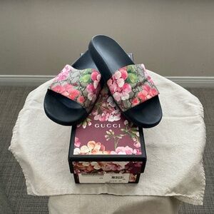 Gucci Floral Slide Sandals